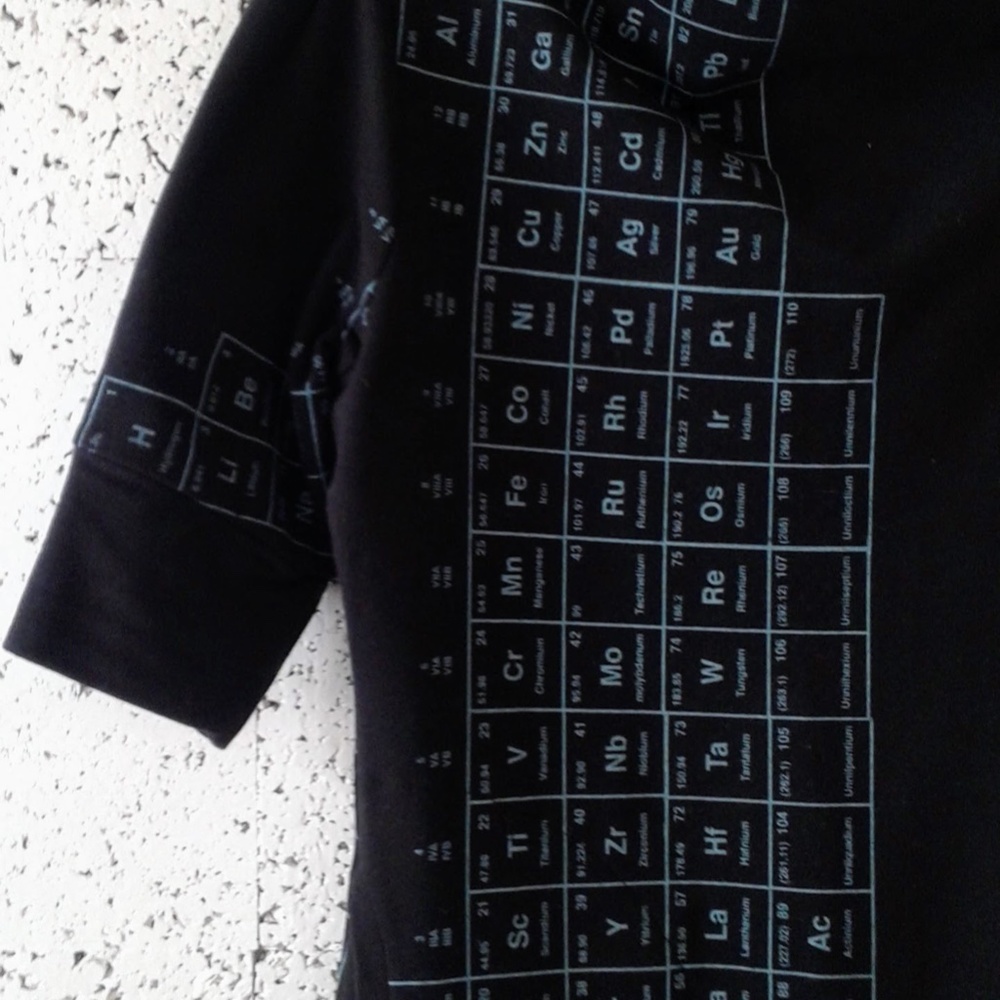 Smoking Lily Point Grey Periodic Table Boat Neck Dress Black + Turquoise